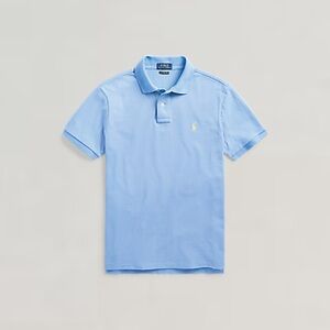 Polo Ralph Lauren The Iconic Mesh Polo Blue Custom Slim Fit Size Large